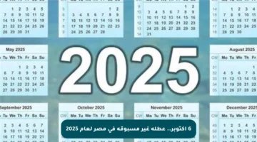 6 أكتوبر.. عطلة غير مسبوقة في مصر لعام 2025
